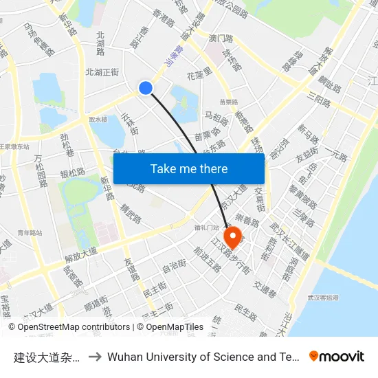 Construction Avenue Acrobatics Hall to Wuhan University of Science and Technology map