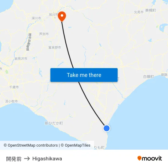開発前 to Higashikawa map