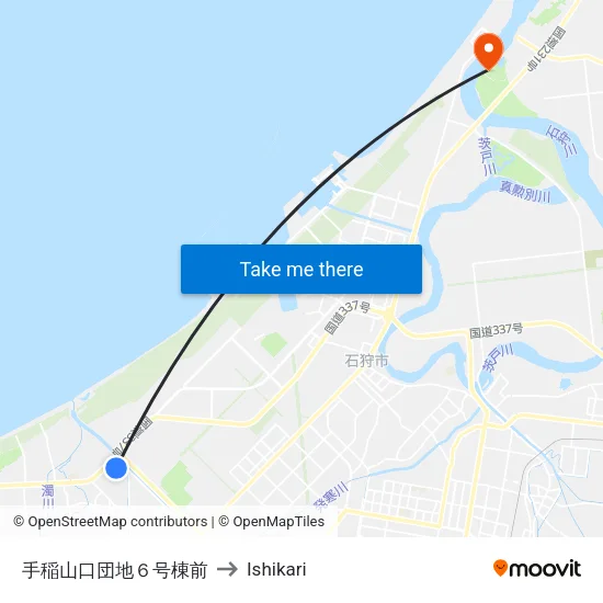 Teine Yamaguchi Housing Block 6 to Ishikari map