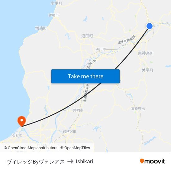 ヴィレッジByヴォレアス to Ishikari map