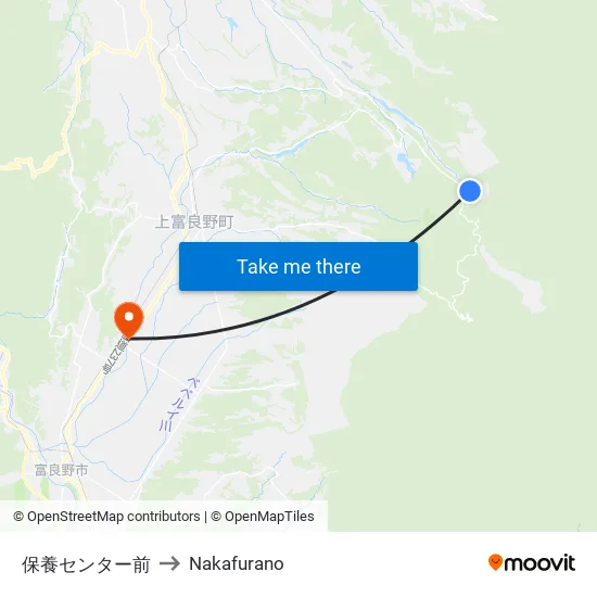 In front of Health Center to Nakafurano map