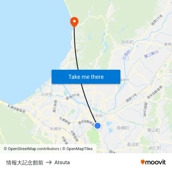 In front of Information University Memorial Hall to Atsuta map