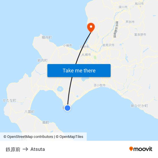 鉄原前 to Atsuta map