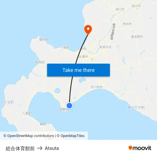 総合体育館前 to Atsuta map