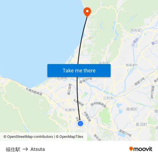 福住駅 to Atsuta map