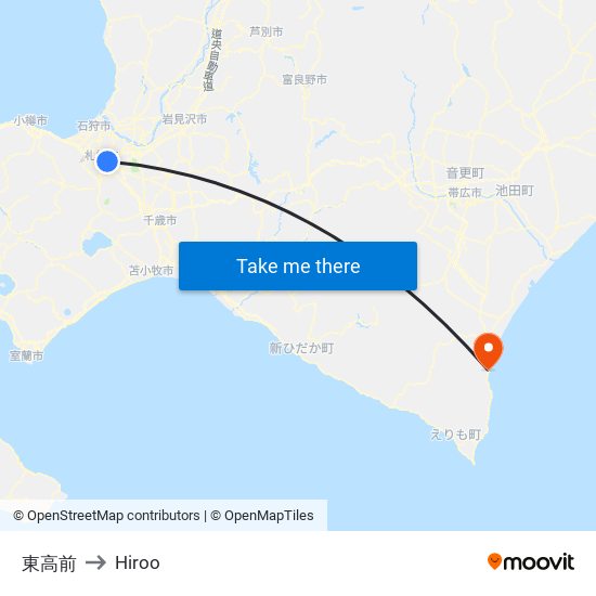 東高前 to Hiroo map