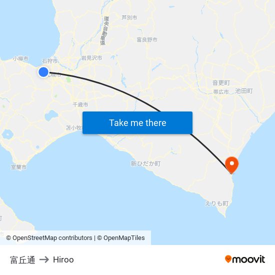 富丘通 to Hiroo map