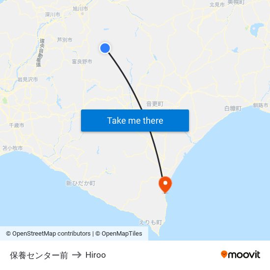 保養センター前 to Hiroo map
