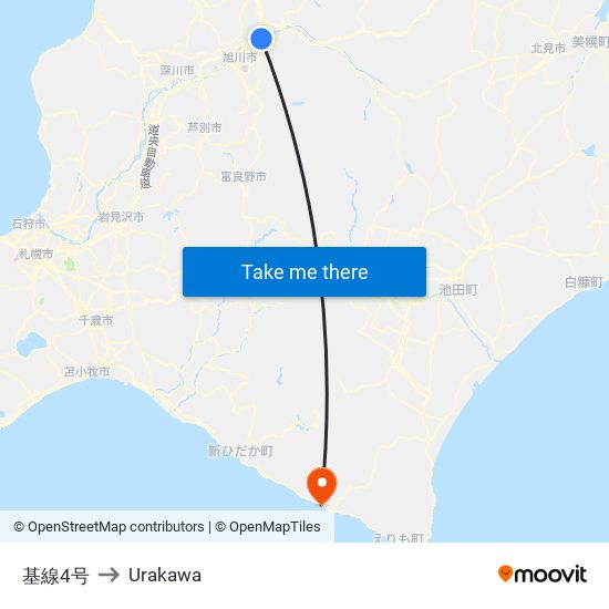 基線4号 to Urakawa map