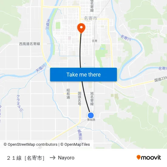 21 Line [Nayoro] to Nayoro map