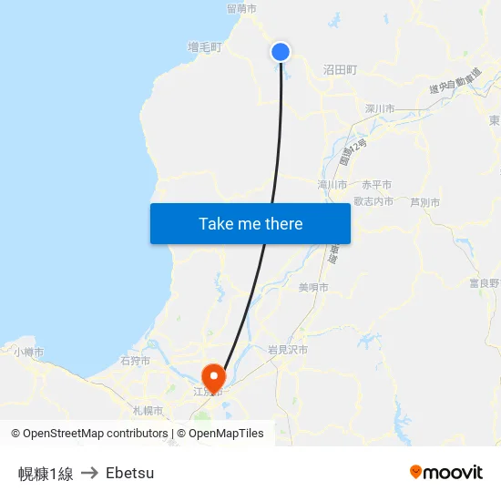 Horonuku 1-sen to Ebetsu map