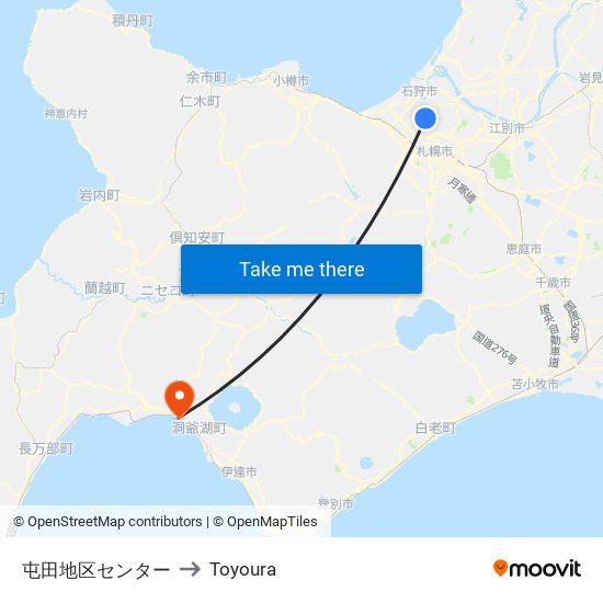 屯田地区センター to Toyoura map