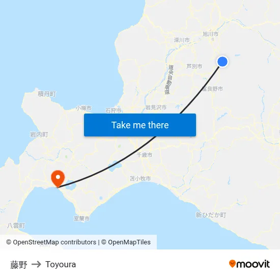 藤野 to Toyoura map