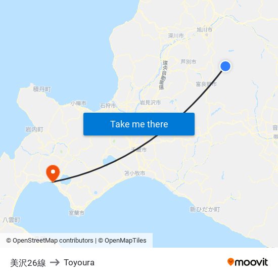 美沢26線 to Toyoura map