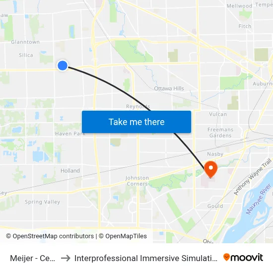 Meijer - Central to Interprofessional Immersive Simulation Center map