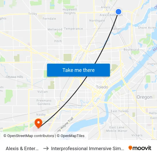 Alexis & Enterprise SE to Interprofessional Immersive Simulation Center map