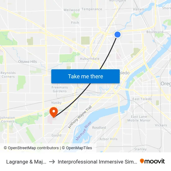 Lagrange & Majestic SE to Interprofessional Immersive Simulation Center map