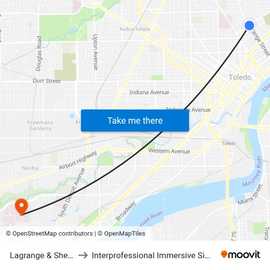 Lagrange & Sherman SE to Interprofessional Immersive Simulation Center map