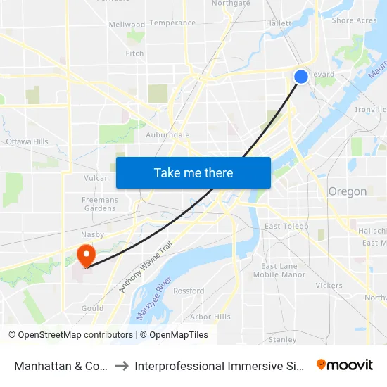 Manhattan & Counter SW to Interprofessional Immersive Simulation Center map