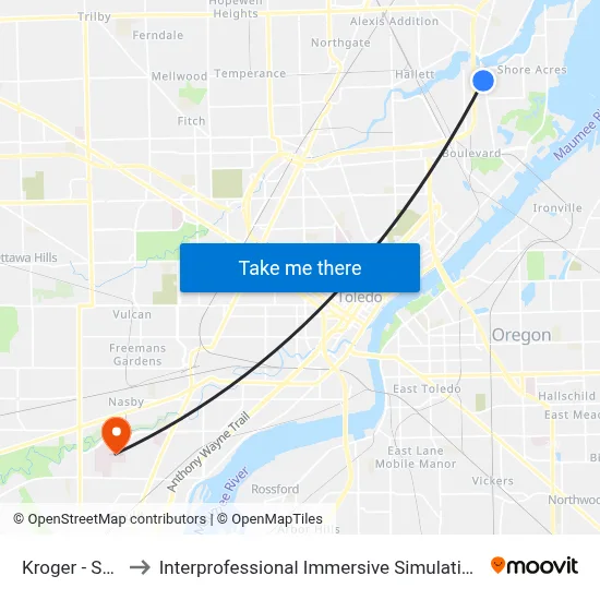 Kroger - Suder to Interprofessional Immersive Simulation Center map