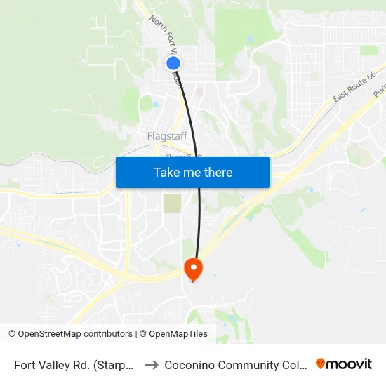 Fort Valley Rd. (Starpoint) to Coconino Community College map