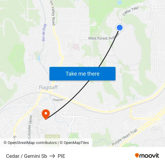 Cedar / Gemini Sb to PIE map