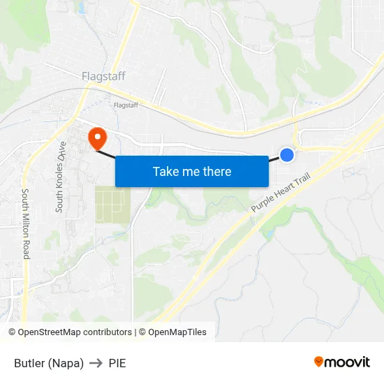 Butler (Napa) to PIE map