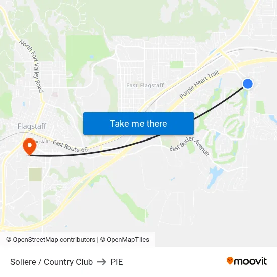 Soliere / Country Club to PIE map