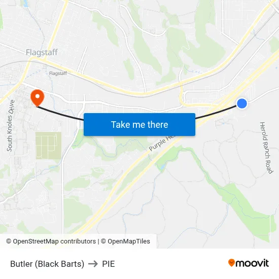 Butler (Black Barts) to PIE map