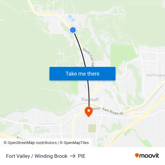 Fort Valley / Winding Brook to PIE map