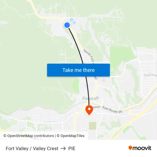 Fort Valley / Valley Crest to PIE map