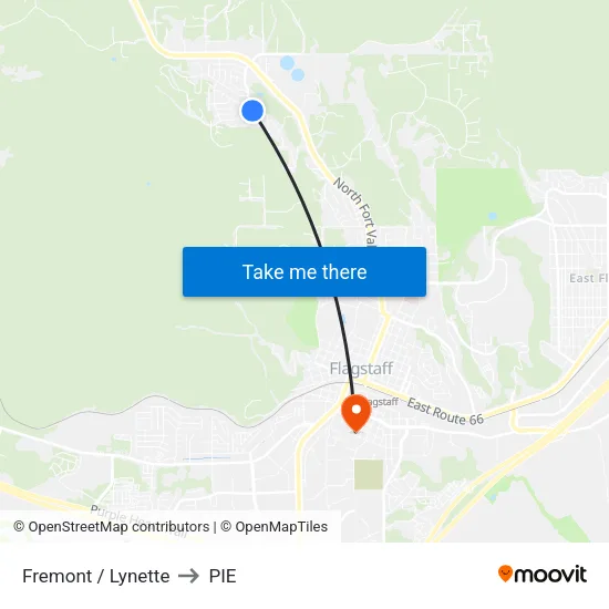 Fremont / Lynette to PIE map