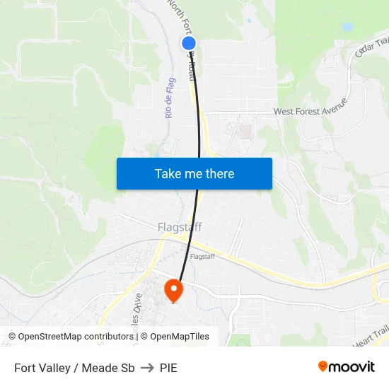 Fort Valley / Meade Sb to PIE map