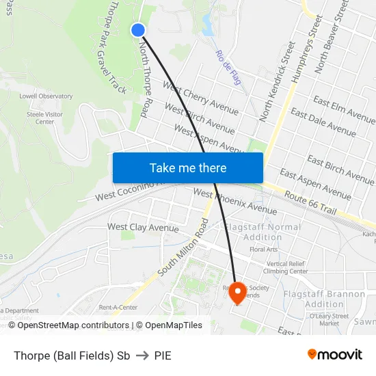 Thorpe (Ball Fields) Sb to PIE map
