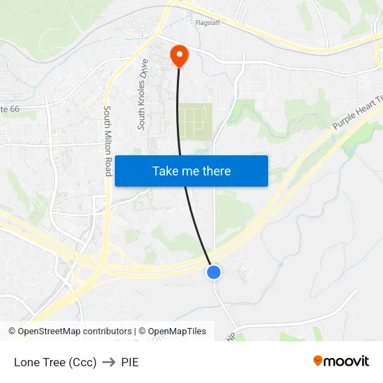 Lone Tree (Ccc) to PIE map