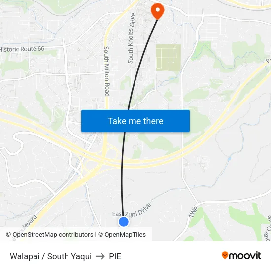 Walapai / South Yaqui to PIE map