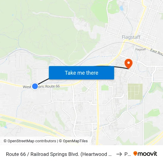 Route 66 / Railroad Springs Blvd. (Heartwood Rv Park) to PIE map