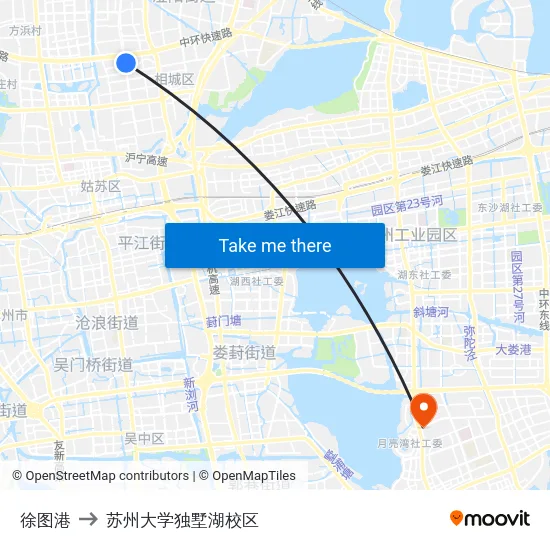 徐图港 to 苏州大学独墅湖校区 map