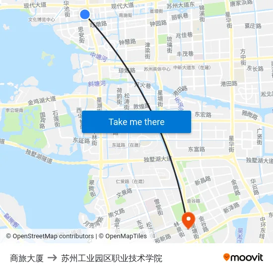 商旅大厦 to 苏州工业园区职业技术学院 map
