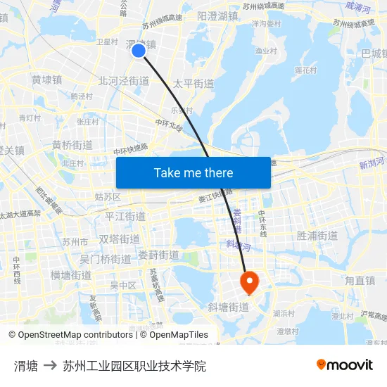 渭塘 to 苏州工业园区职业技术学院 map