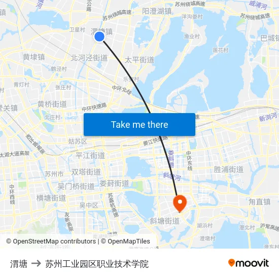 渭塘 to 苏州工业园区职业技术学院 map