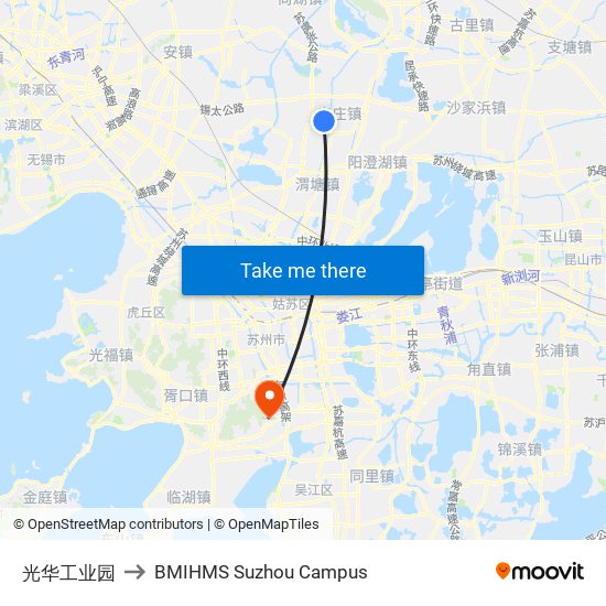 光华工业园 to BMIHMS Suzhou Campus map