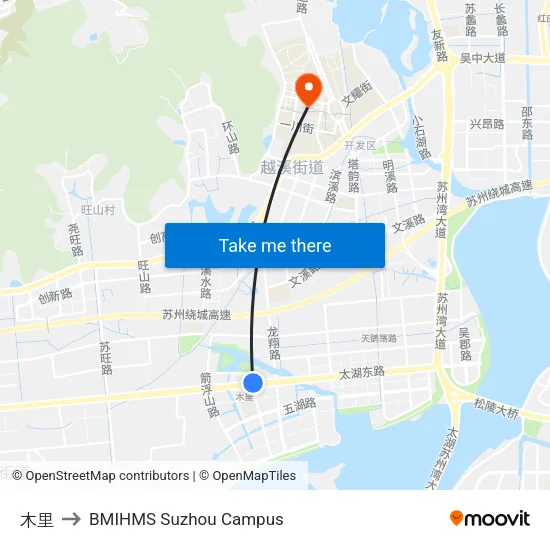 木里 to BMIHMS Suzhou Campus map