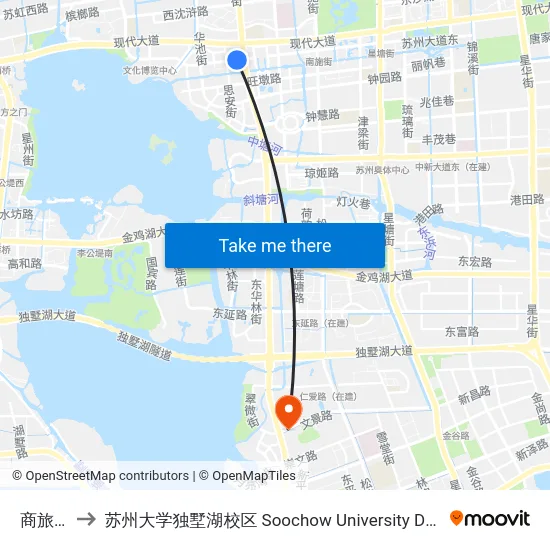 商旅大厦 to 苏州大学独墅湖校区 Soochow University Dushu Lake Campus map