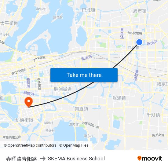 春晖路青阳路 to SKEMA Business School map