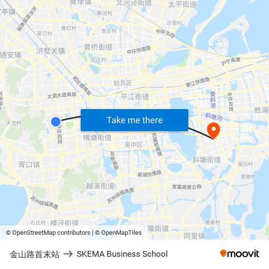 金山路首末站 to SKEMA Business School map