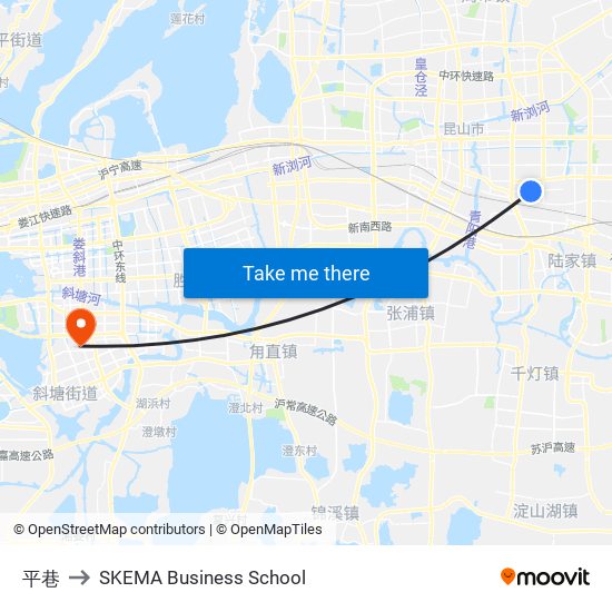平巷 to SKEMA Business School map