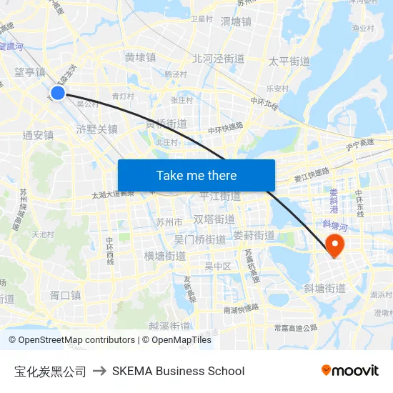 宝化炭黑公司 to SKEMA Business School map