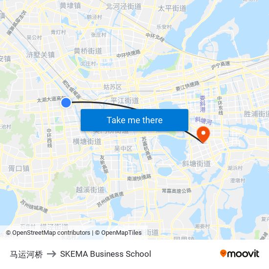 马运河桥 to SKEMA Business School map