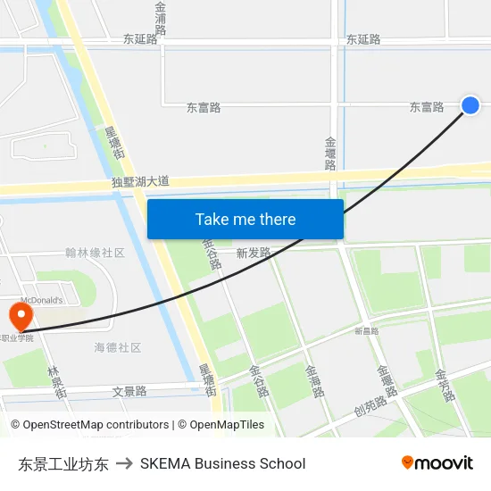 东景工业坊东 to SKEMA Business School map